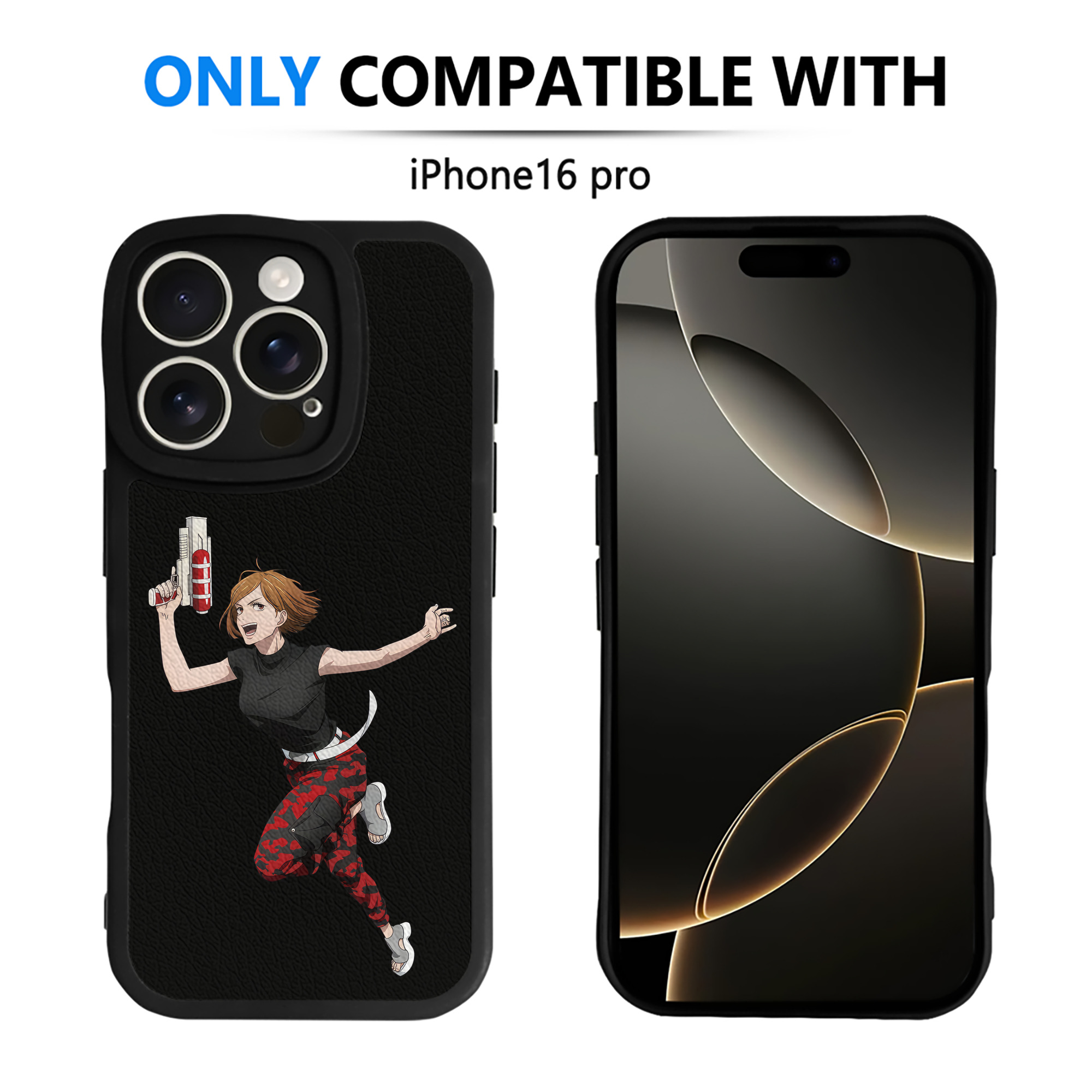 （画像用） 呪術廻戦 Jujutsu Kaisen 【iPhone 16シリーズ対応】シリコンスマホケース（レザー調） 材質：シリコン